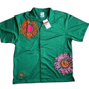 Nike Sportswear Men’s Large Uphoria Floral Green Shirt DV9676-365 NWT